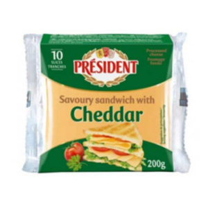 Queso Procesado Sand Cheddar (200g) PRESIDENT