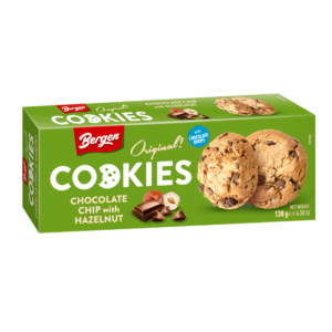 GALLETAS CON CHISPAS DE CHOCOLATE Y AVELLANA 130 G BERGEN